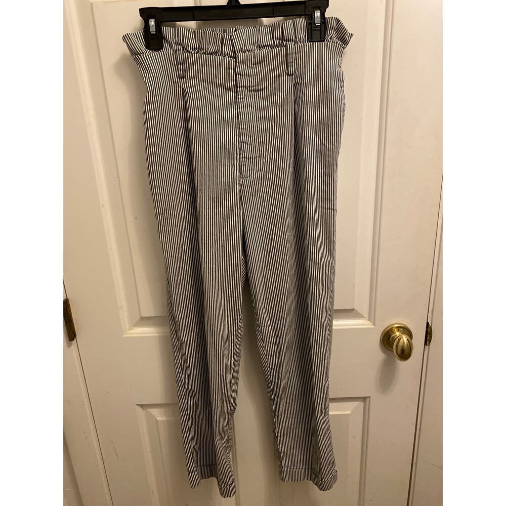Waverly Grey RTR Women's Size 27 Blue Striped Paper Bag Tie Waist Pants New